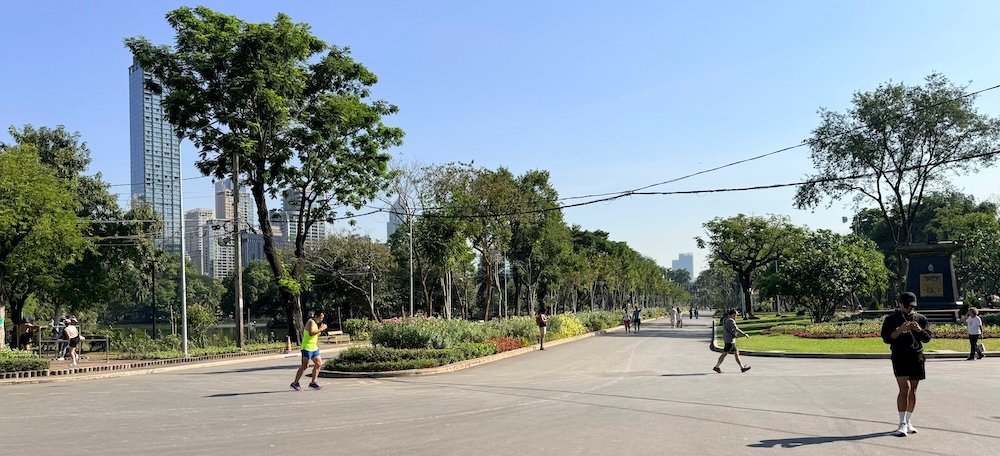 Lumphini Park in Bangkok - a short BTS ride from Siam